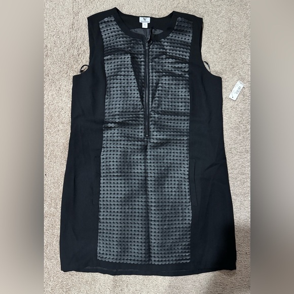 Worthington Dresses & Skirts - Worthington Black Dress with Textured Panel